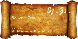 Szever Zsolt névjegykártya